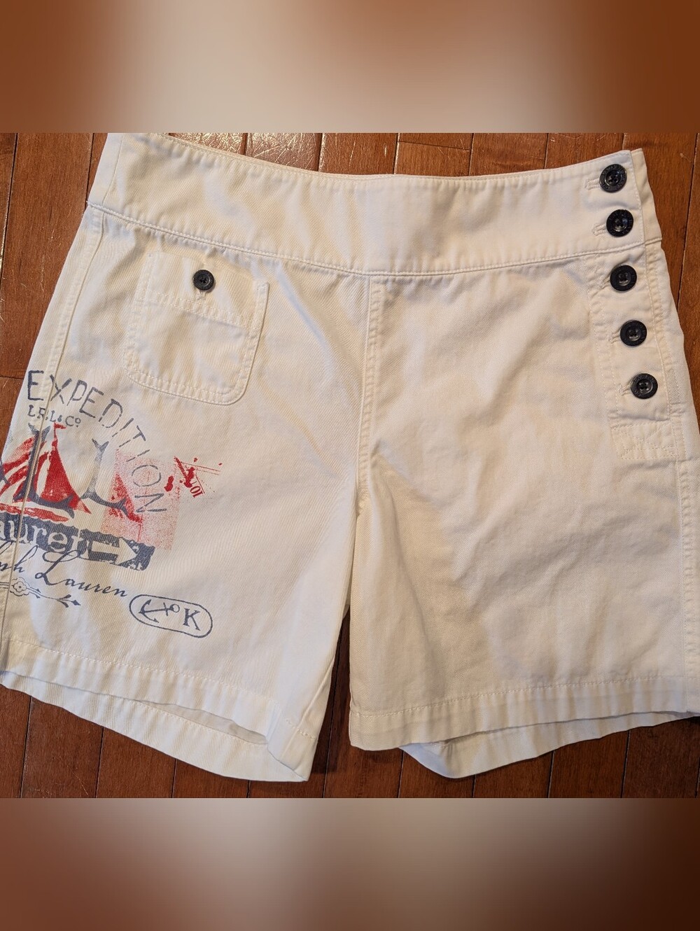 Ralph Lauren Jeans Co Women’s Nautical Expedition Sailing Cotton Shorts Sz 6